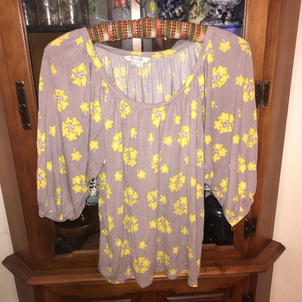 Boden floral top 3/4 sleeves 8
